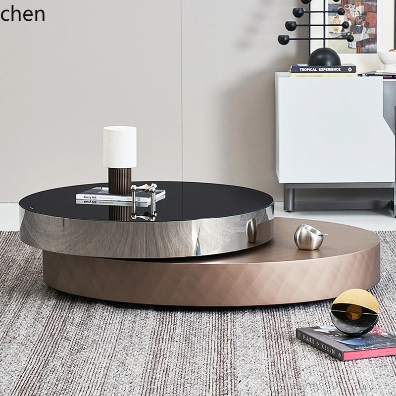 Coffee Tea Unit - HT Light luxury rotating coffee table