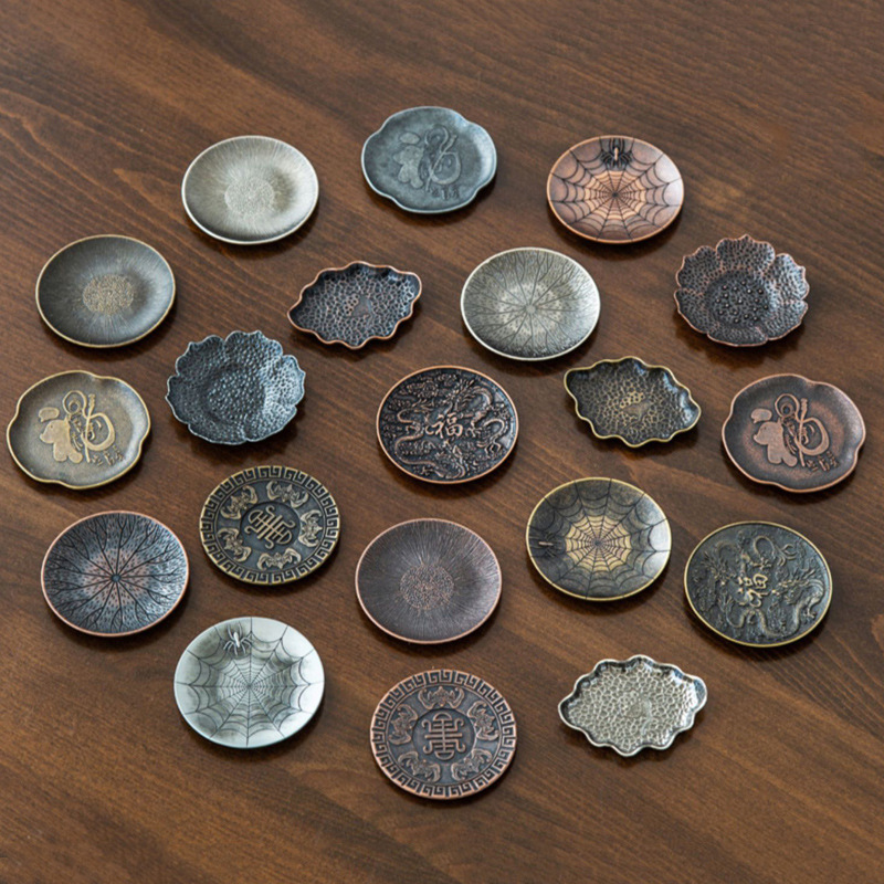Coffee Tea Japan - Japan Alloy Coasters Zen Antique Kung