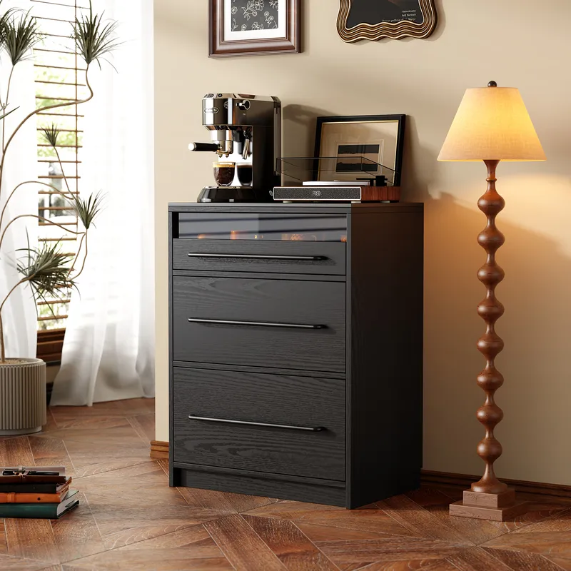 Coffee Tea Unit - Solid Wood Sideboard Antique Coffee Cabinet