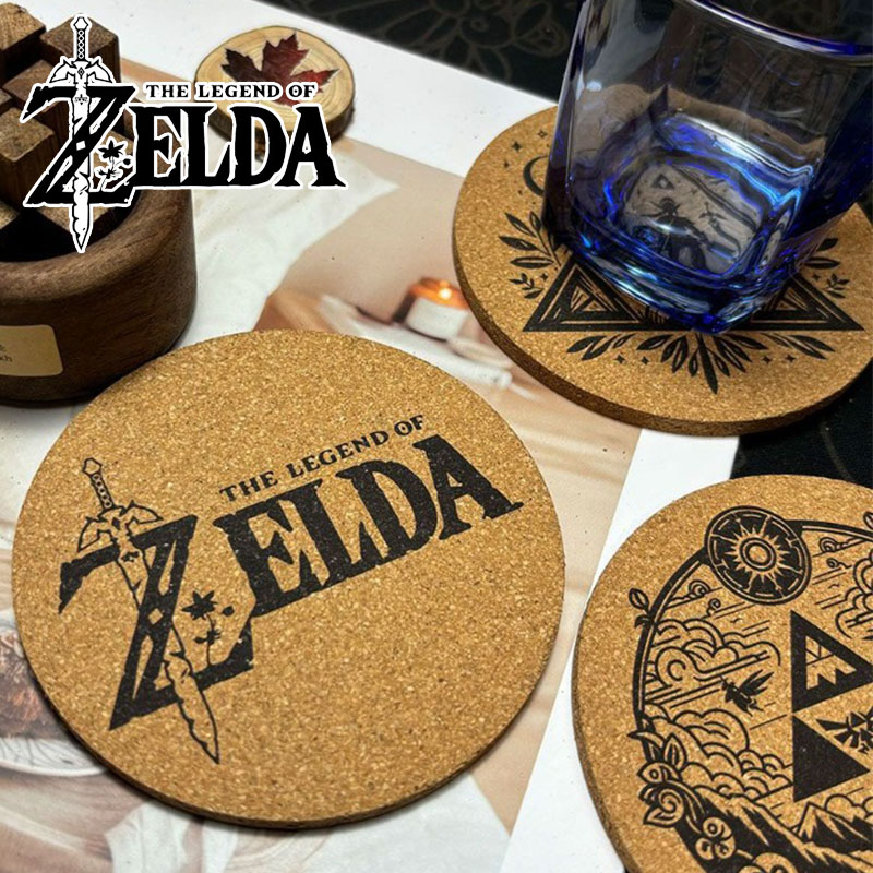Coffee Tea Japan - Zelda Coaster Cartoon Anime Round Wooden