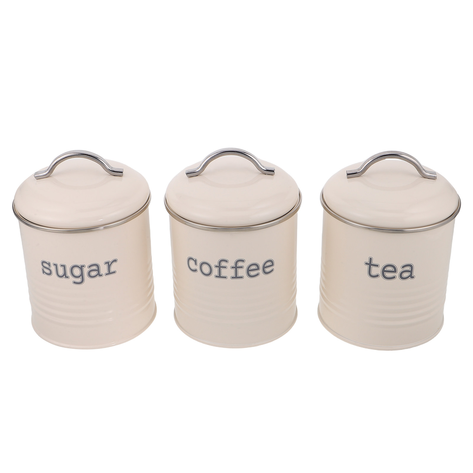 Tea Coffee Sugar Container - 3Pcs Sealed Coffee Bean Container Set
