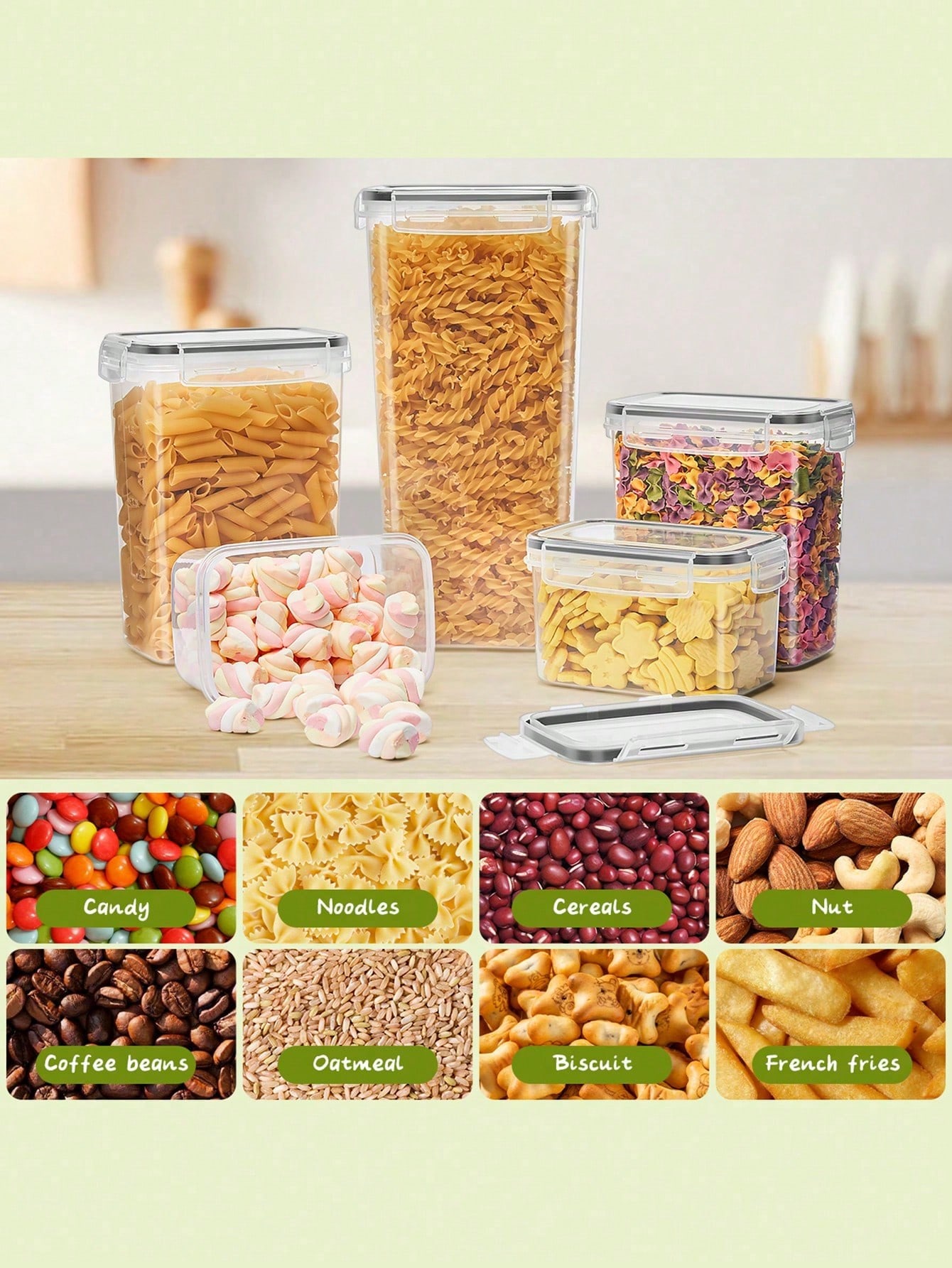 48pcs Airtight Food Storage Co - Tea Coffee Sugar Container 评论和价格