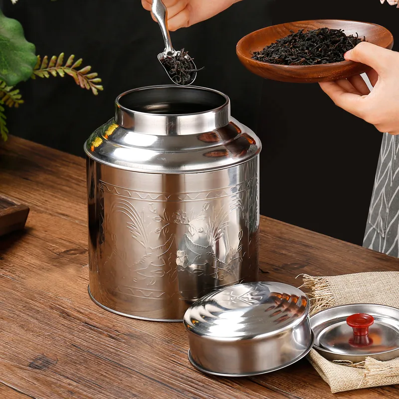 Stainless Steel Large Tea Cadd - Tea Coffee Sugar Container 评论和价格
