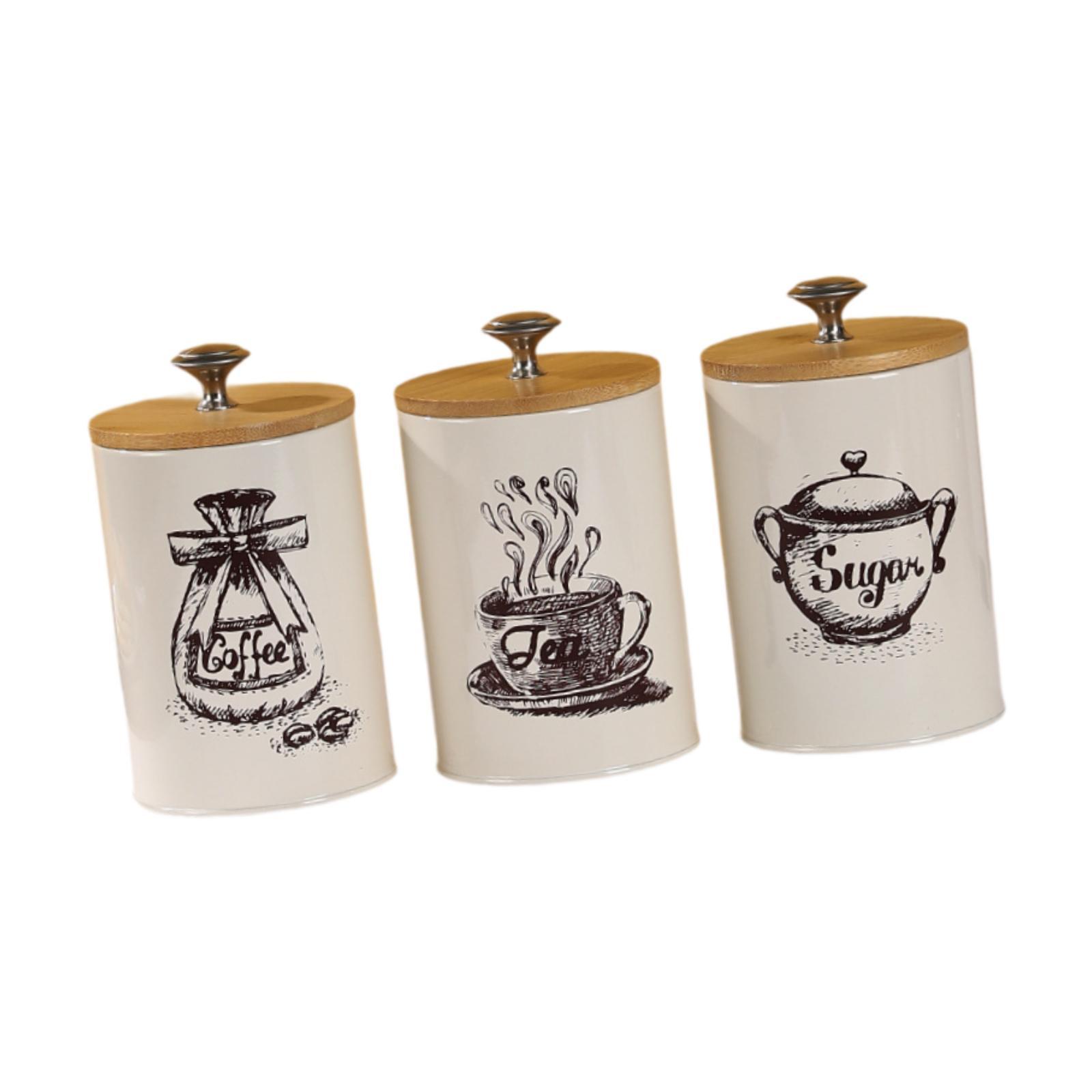 Farmhouse Coffee Tea Sugar Can - Canister Coffee Sugar Tea 评论和价格