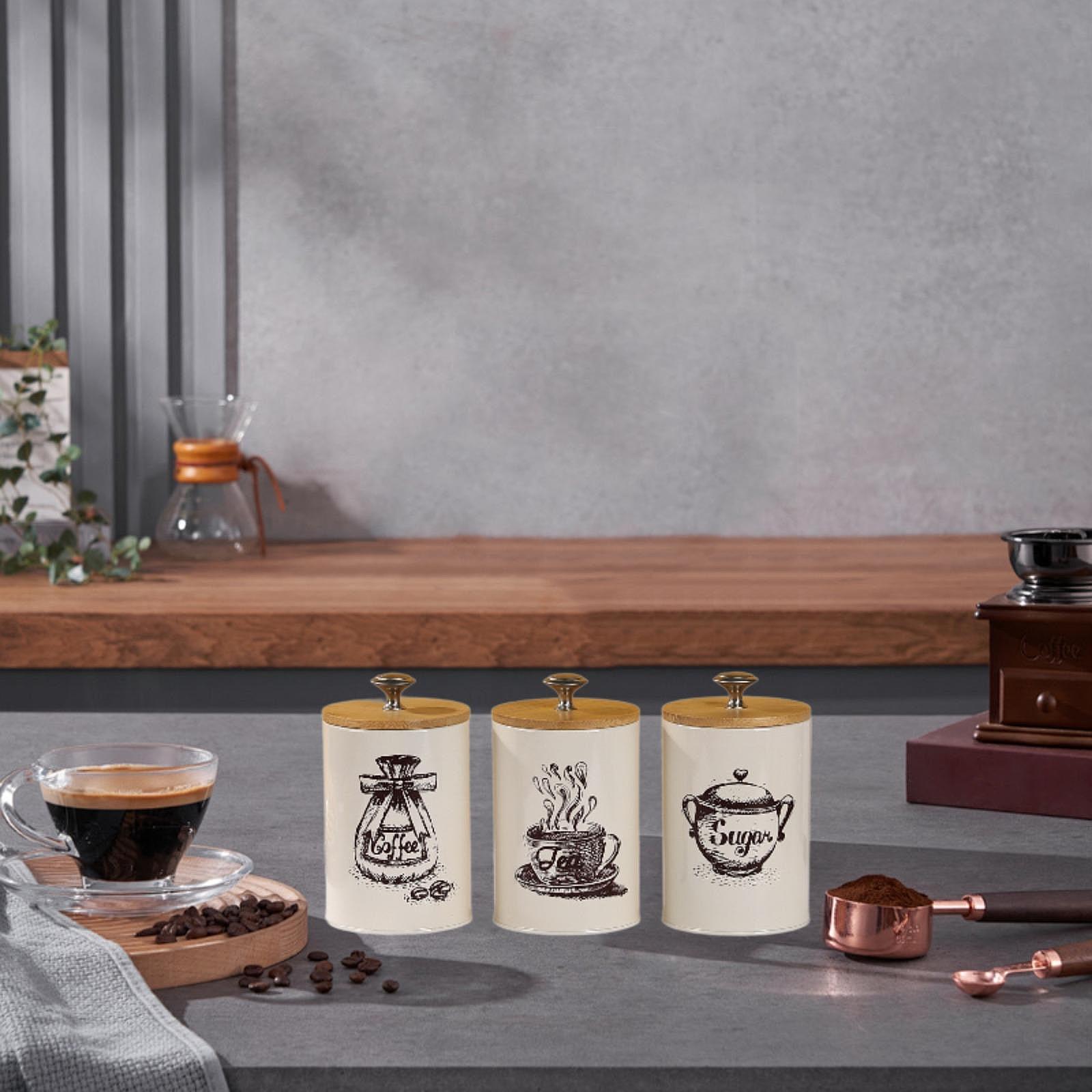 Farmhouse Coffee Tea Sugar Can - Canister Coffee Sugar Tea 评论和价格