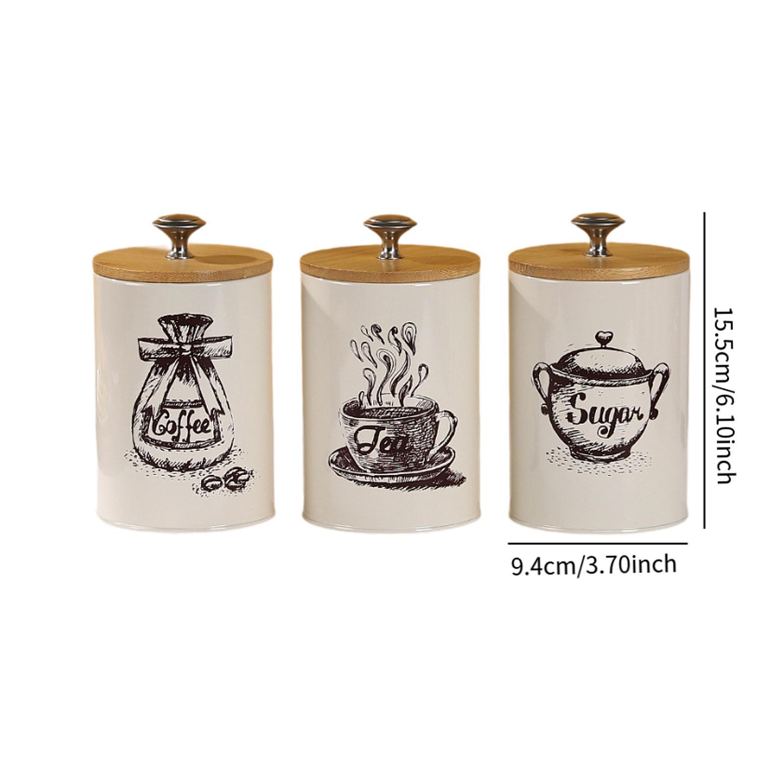 Farmhouse Coffee Tea Sugar Can - Canister Coffee Sugar Tea 评论和价格