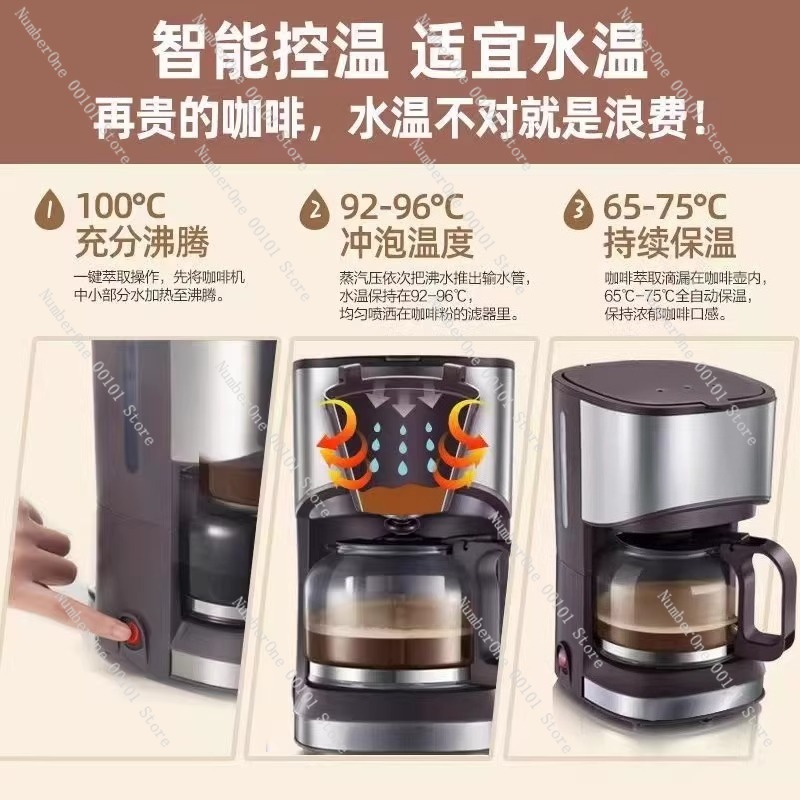 Compact Home Drip Coffee Maker - Coffee Tea Maker Combo 评论和价格