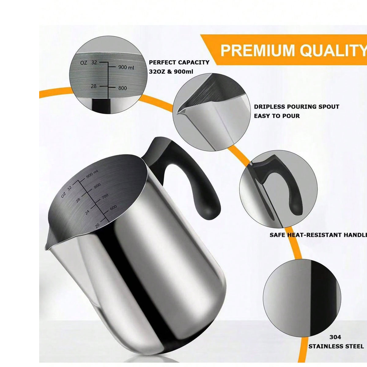 304 Stainless Steel Coffee Lat - Barista Milk Jug 评论和价格