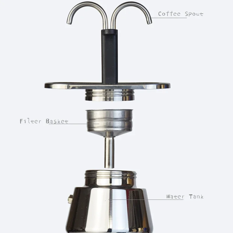 200ML Mini Moka Pot Double Tub - Coffee Tea Chocolate 评论和价格