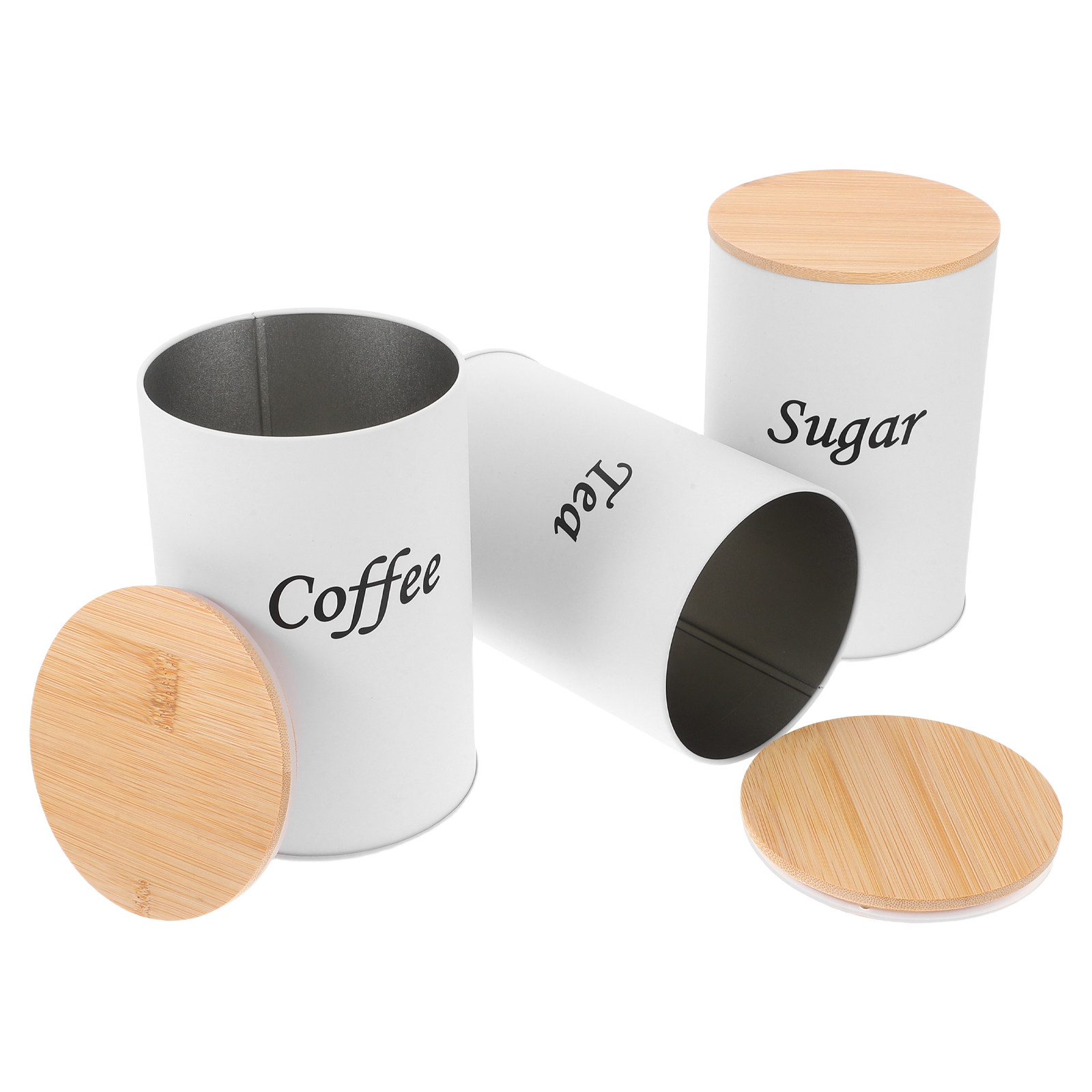 3Pcs Airtight Round Canisters  - Canister Coffee Sugar Tea 评论和价格