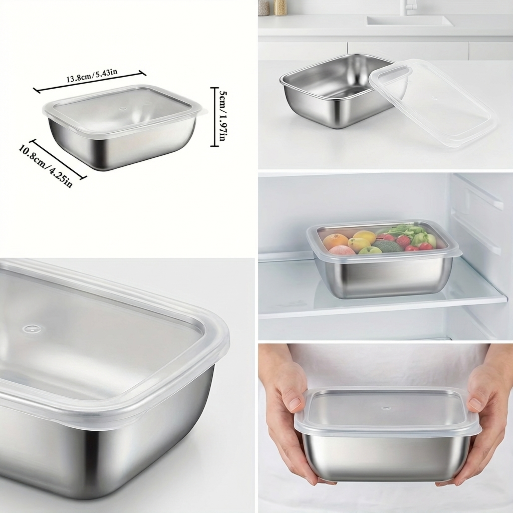 5PCS Stainless Steel Food Stor - Tea Coffee Sugar Container 评论和价格