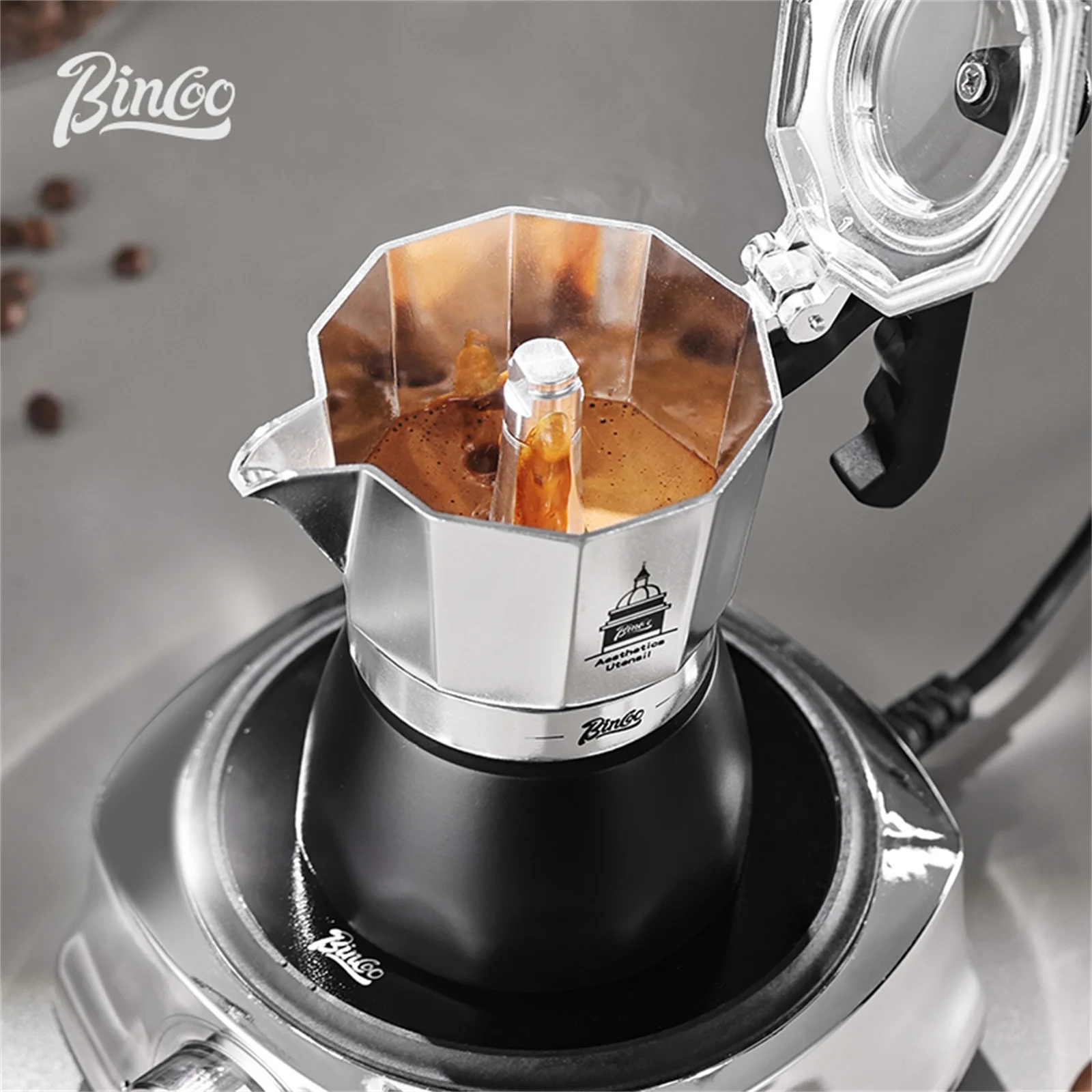 BINCOO Double Valve Moka Pot，E - Coffee Tea Chocolate 评论和价格