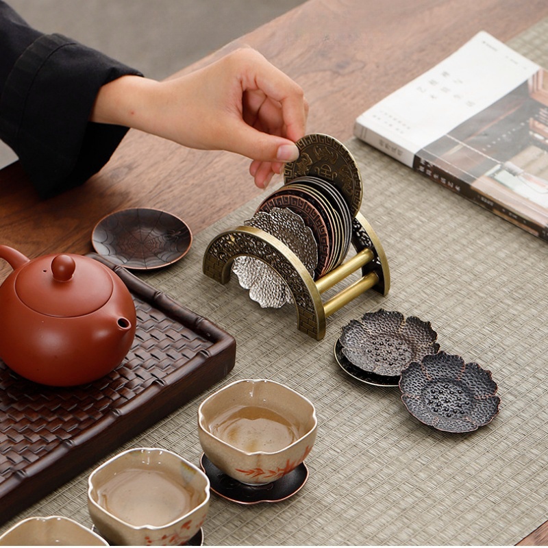Japan Alloy Coasters Zen Antiq - Coffee Tea Japan 评论和价格