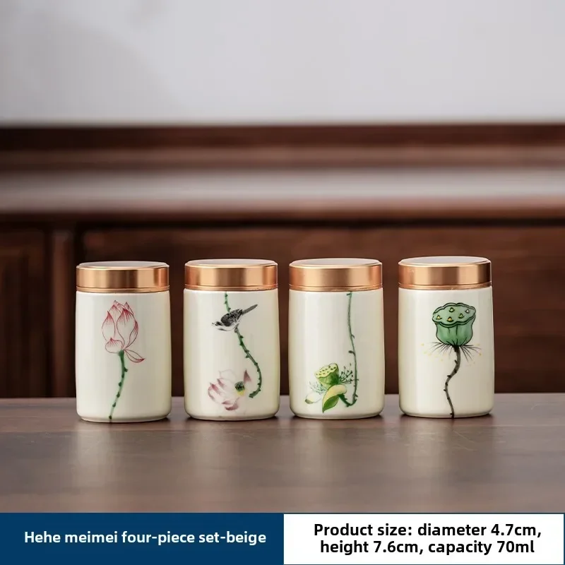 4PCS/LOT Boutique ceramics Tea - Tea Coffee Sugar Container 评论和价格