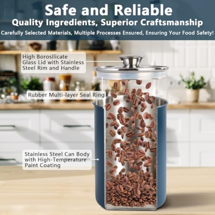 Stainless Steel Food Canister  - Canister Coffee Sugar Tea 评论和价格