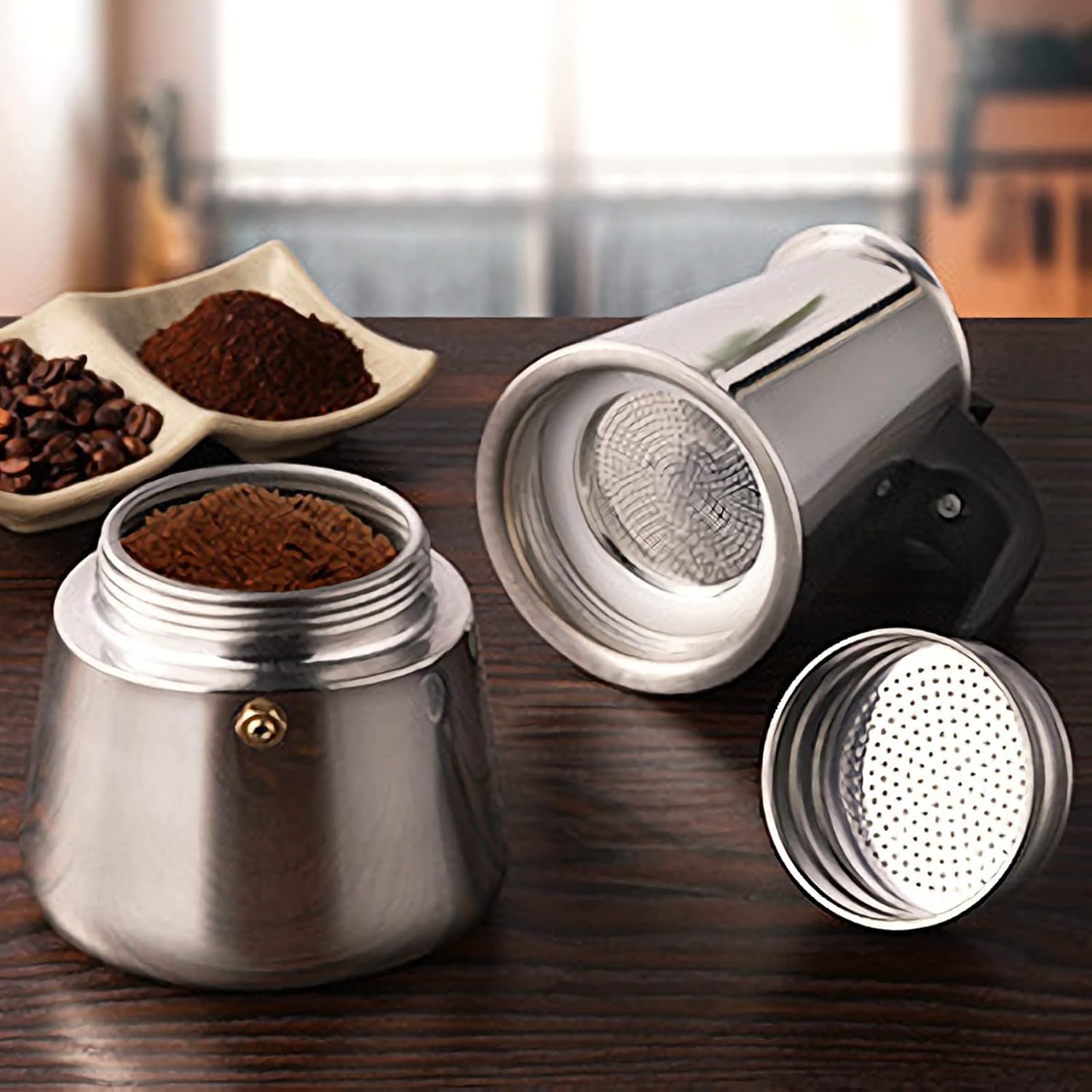 4/6/9 Cups Moka Pot Caffe Mach - Coffee Tea Chocolate 评论和价格