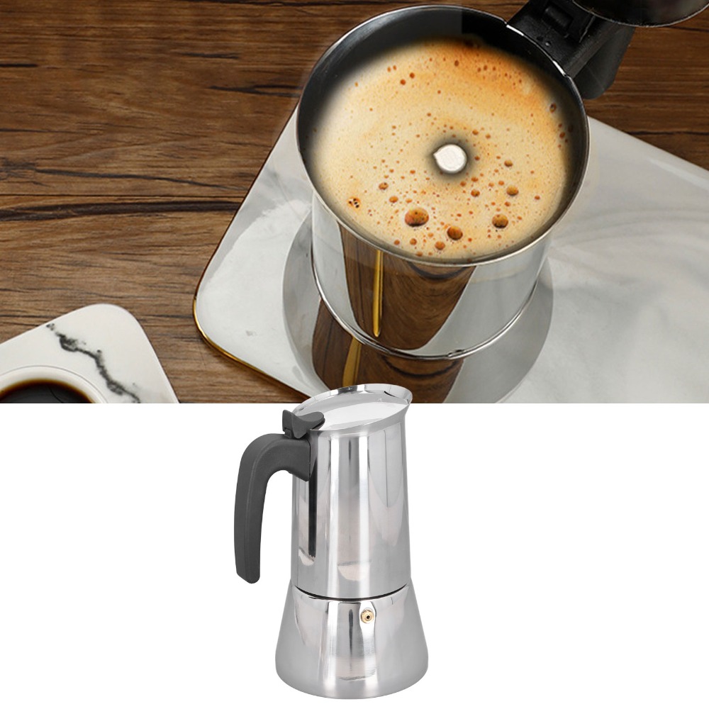 Stainless Steel Moka Pot Large - Coffee Tea Chocolate 评论和价格