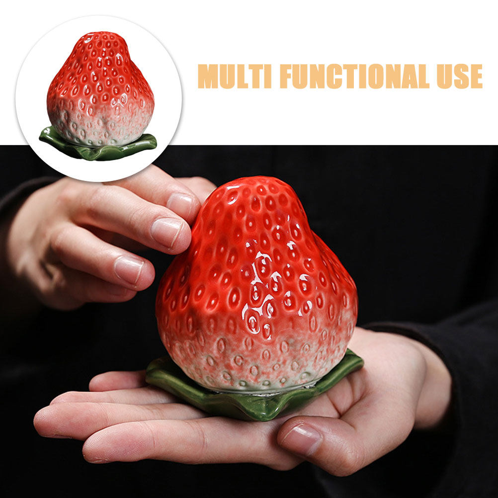 Strawberry Shaped Ceramic Tea  - Canister Coffee Sugar Tea 评论和价格