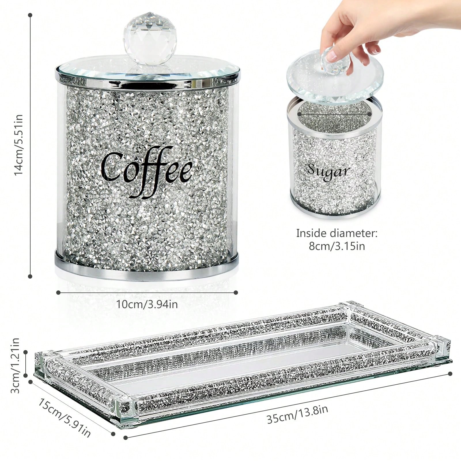 Coffee Sugar Tea Canister Set  - Coffee Tea Gift 评论和价格