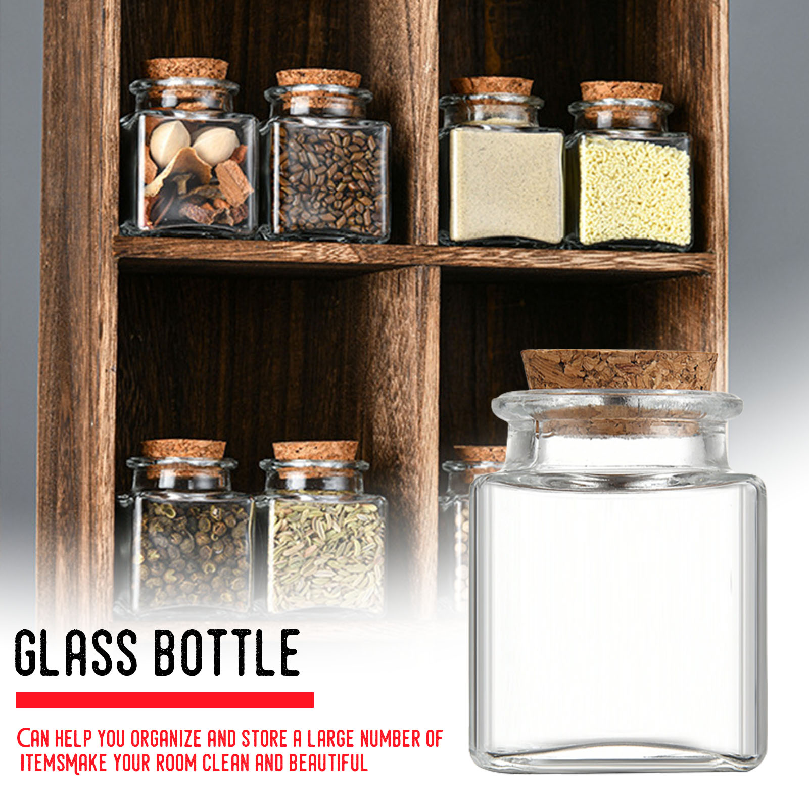 1/5/10Pcs Glass Storage Jars K - Tea Coffee Sugar Container 评论和价格