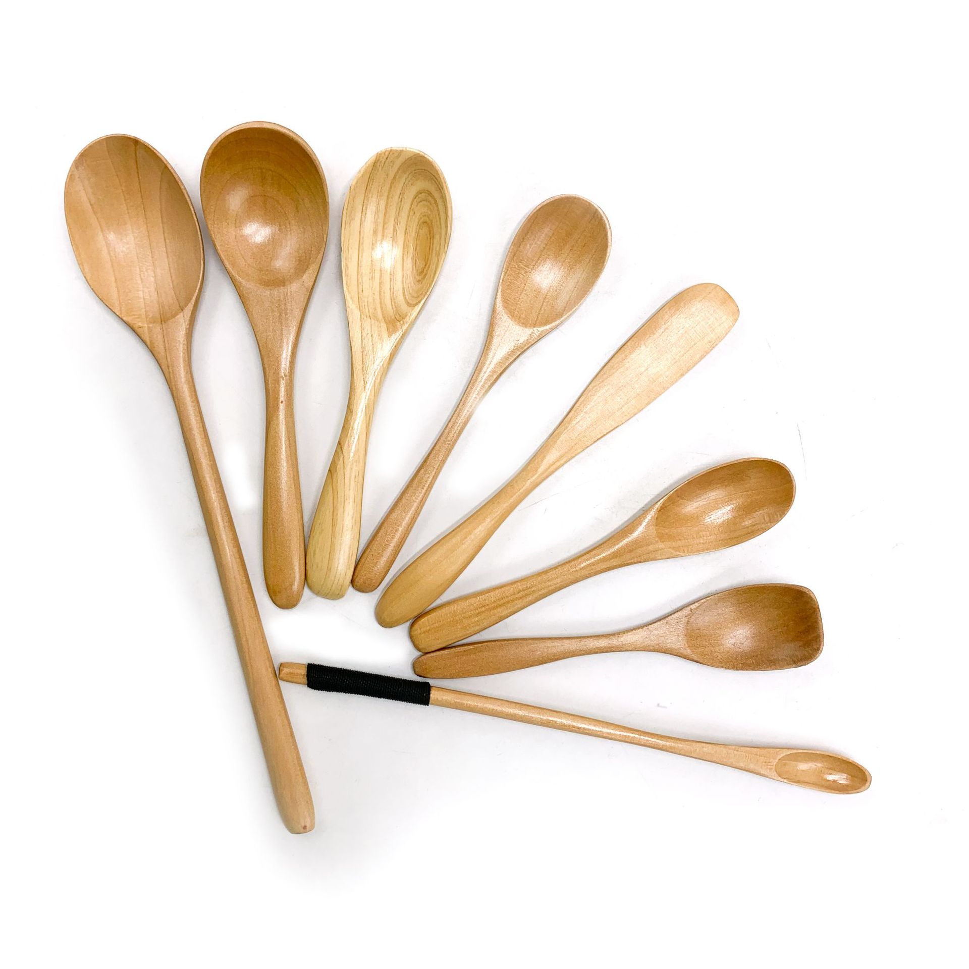 Wooden Teaspoons Long Wood Cof - Coffee Tea Japan 评论和价格