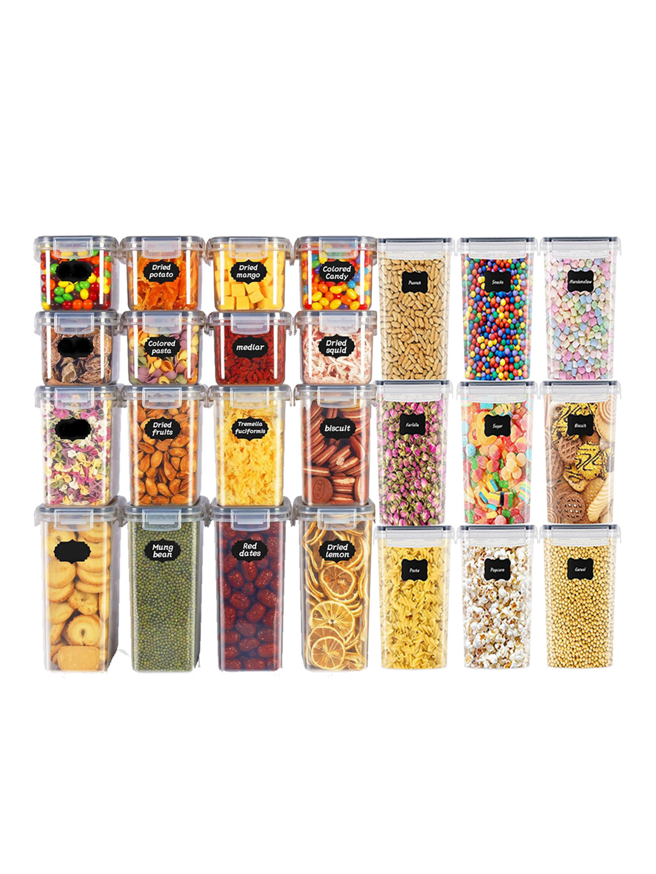 48pcs, Sealed Food Storage Con - Tea Coffee Sugar Container 评论和价格