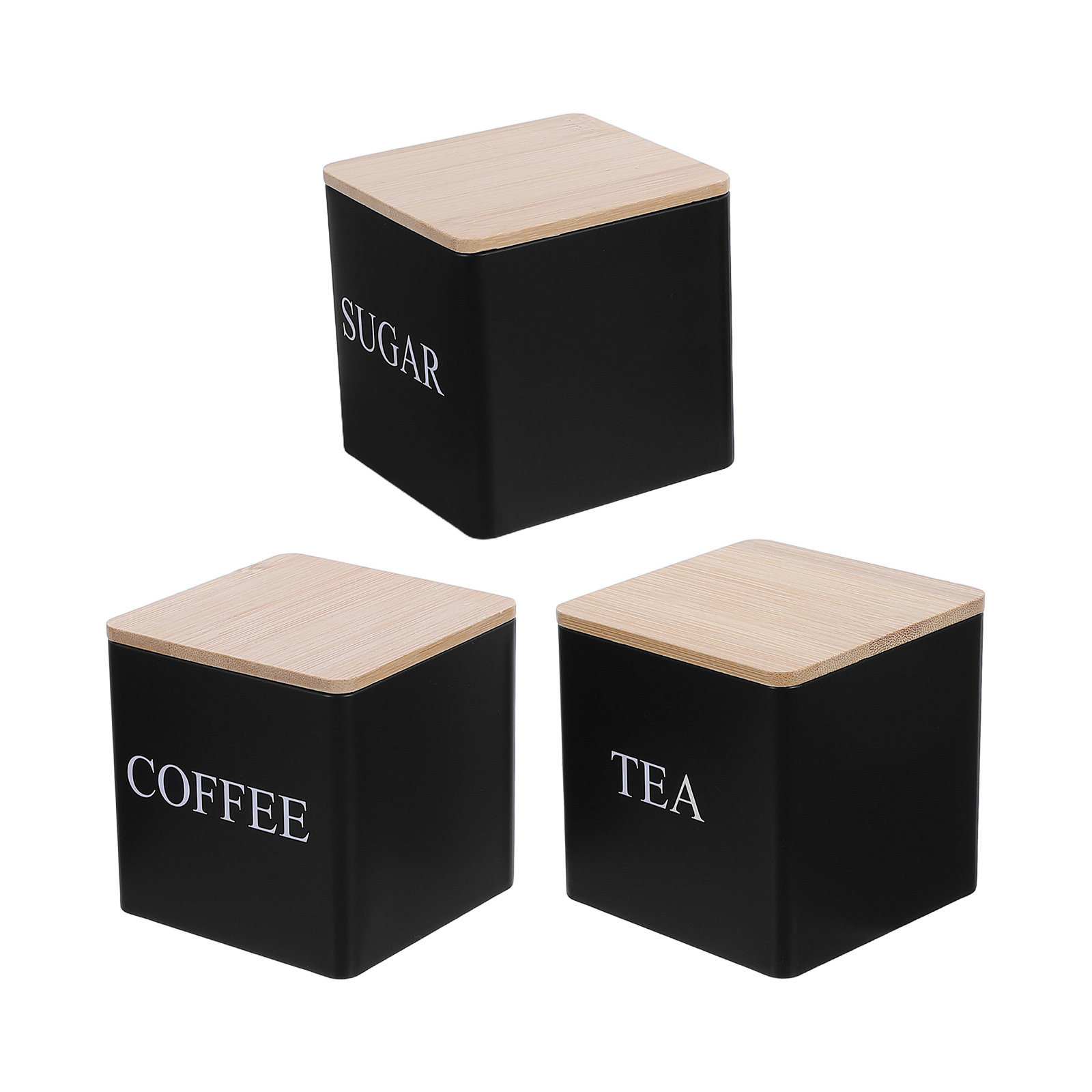 3Pcs Metal Tea Coffee Sugar Ca - Tea Coffee Sugar Container 评论和价格