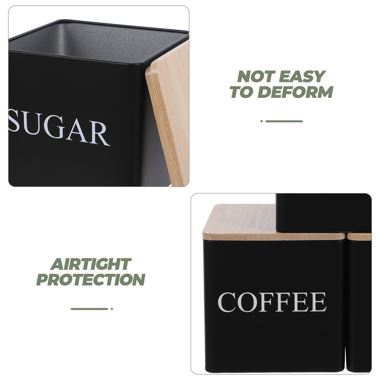 3Pcs Metal Tea Coffee Sugar Ca - Tea Coffee Sugar Container 评论和价格